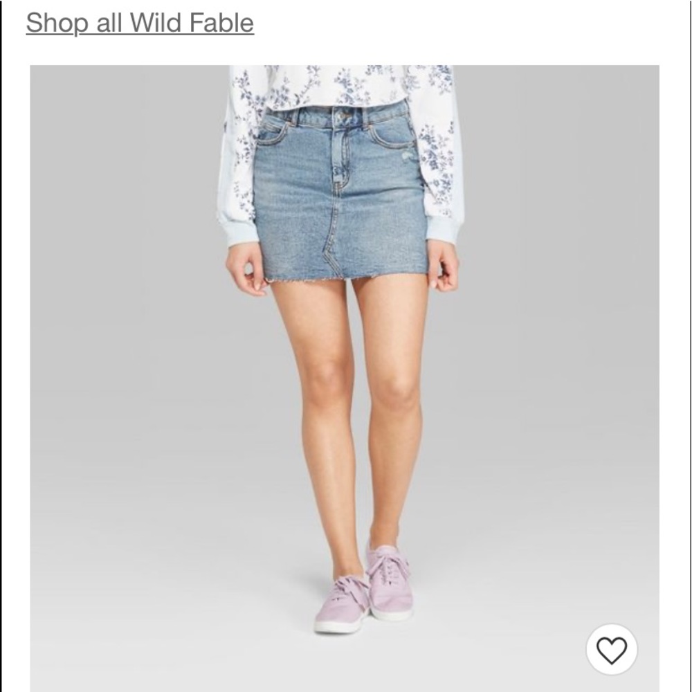 Wild fable acid wash skirt